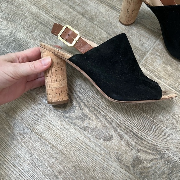 Veronica Beard Black and Brown Heels with Cork Heel - Picture 8 of 13